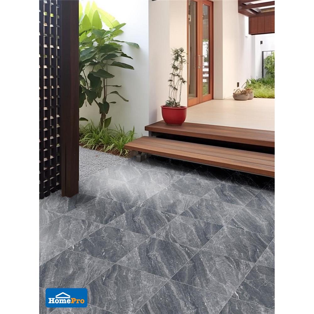 กระเบื้องพื้น 16x16 นิ้ว COTTO คิเมียรา เทาเข้ม ECO PM 0.96 ตร.ม.