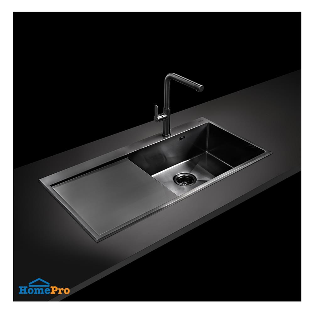 ซิงค์ฝังสแควร์ 1 หลุม 1 ที่พัก MEX SCS1001GM สีเทาดำ