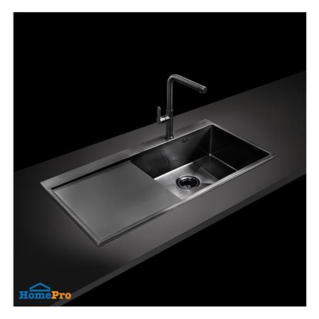 ซิงค์ฝังสแควร์ 1 หลุม 1 ที่พัก MEX SCS1001GM สีเทาดำ_2