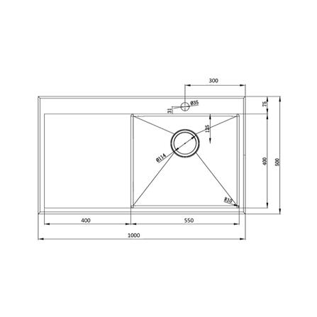 ซิงค์ฝังสแควร์ 1 หลุม 1 ที่พัก MEX SCS1001GM สีเทาดำ_3
