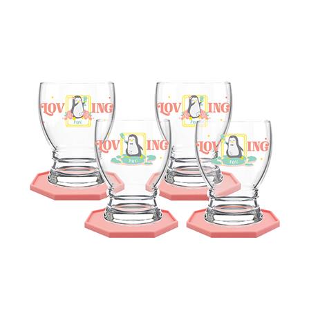 แก้วน้ำ 300 มล. OCEAN GLASS PENGUIN PASSION DRINK แพ็ก 4 ใบ_0