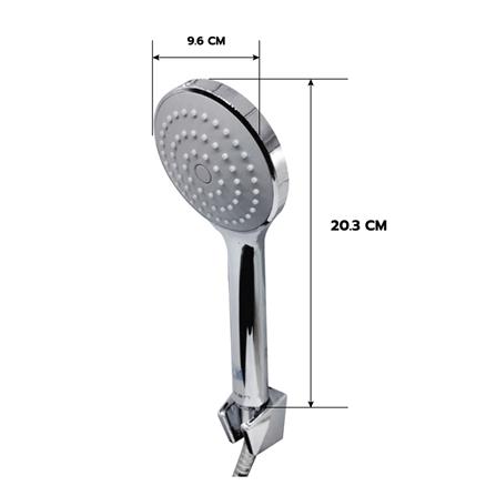 ชุดฝักบัวสายอ่อน 1 ระดับ MOYA MY-SH01CR-5117 สีโครม_3