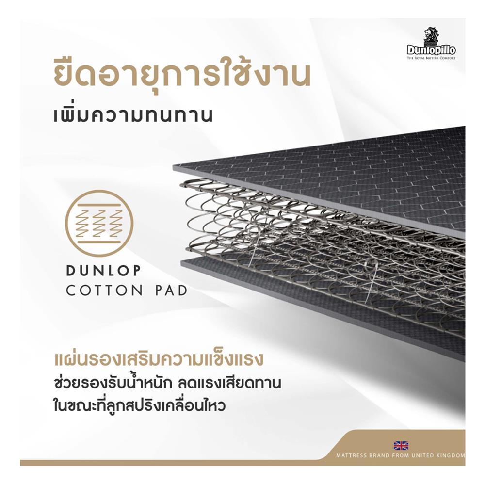 ที่นอน 5 ฟุต DUNLOPILLO RAPTURE III พร้อมหมอนหนุน 2 ชิ้น