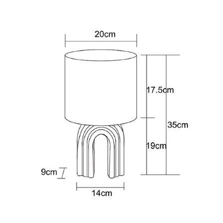 ไฟตั้งโต๊ะ CARINI D4827 สีขาว/เทา_8