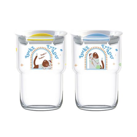 แก้วน้ำ 460 มล. OCEAN GLASS NEKO FORTUNE COUPLE แพ็ก 2 ใบ_0