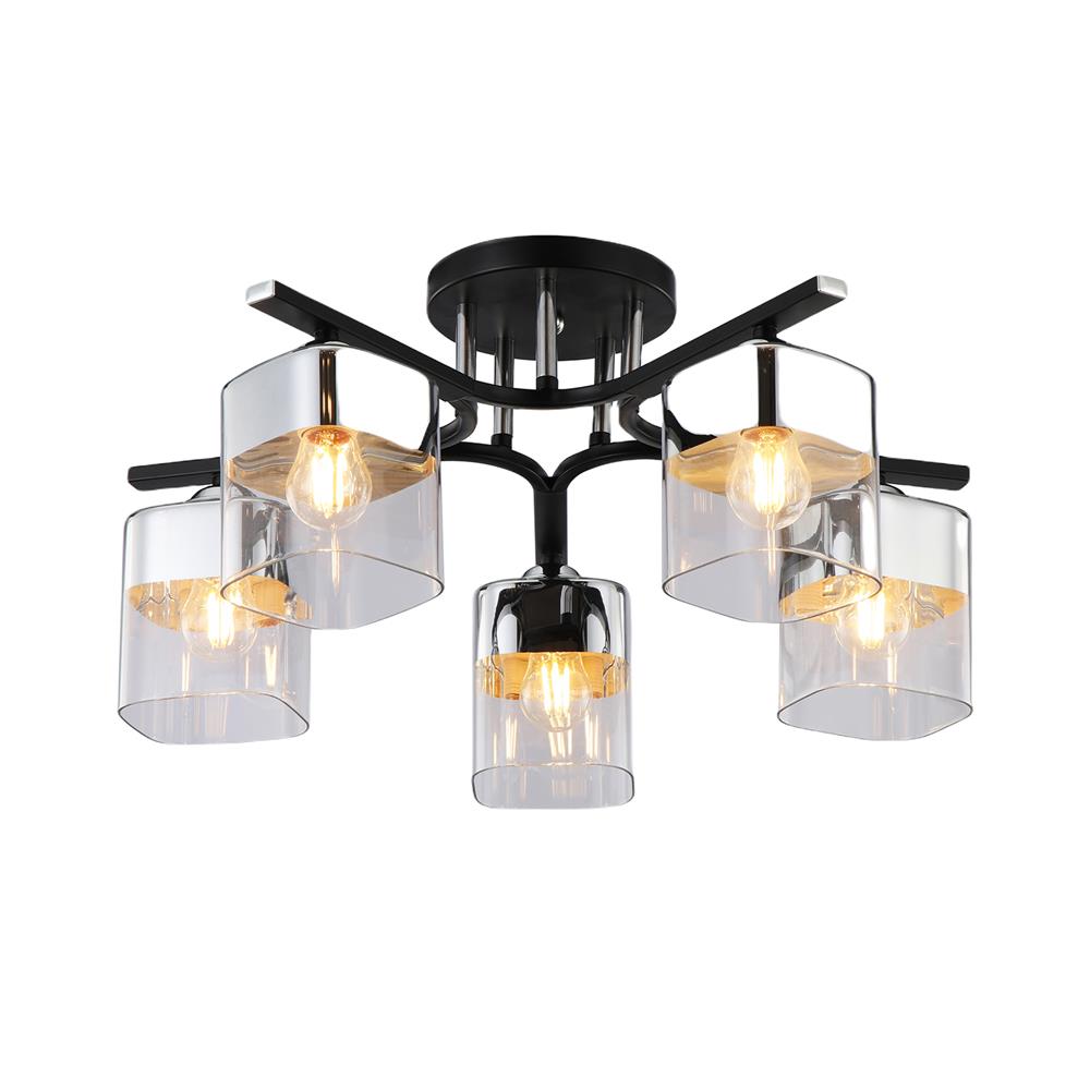 ไฟถาด NEOLIGHT 6409-5 สีดำ/เงิน/ขาว 5 หัว