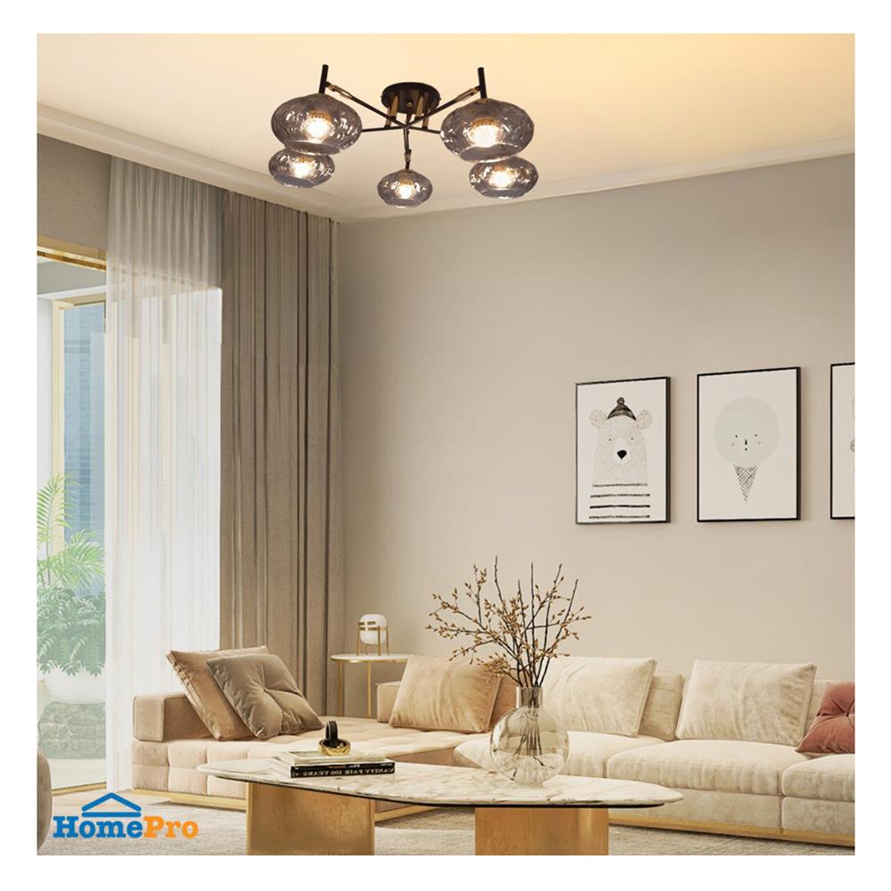 ไฟถาด NEOLIGHT 19144-5 สีทอง/ดำ 5 หัว