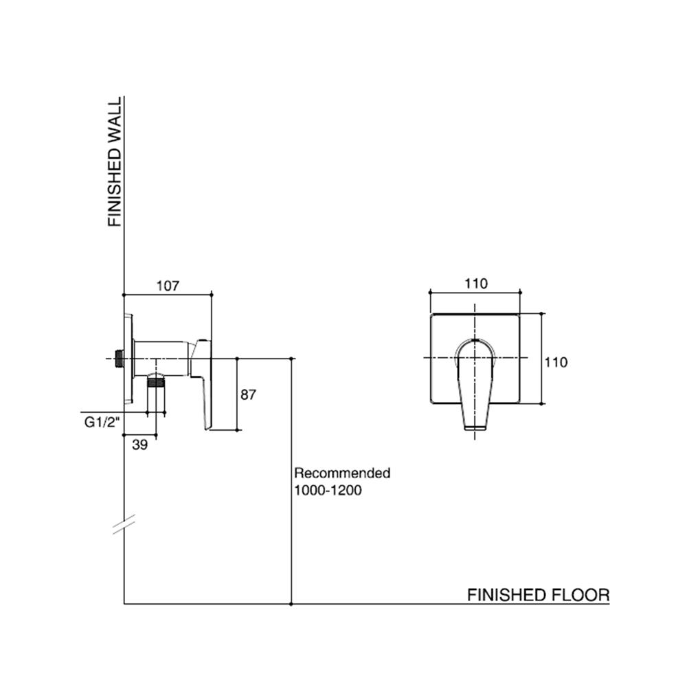วาล์วฝักบัว 1 ทาง ENGLEFIELD K-9298X-4-CP