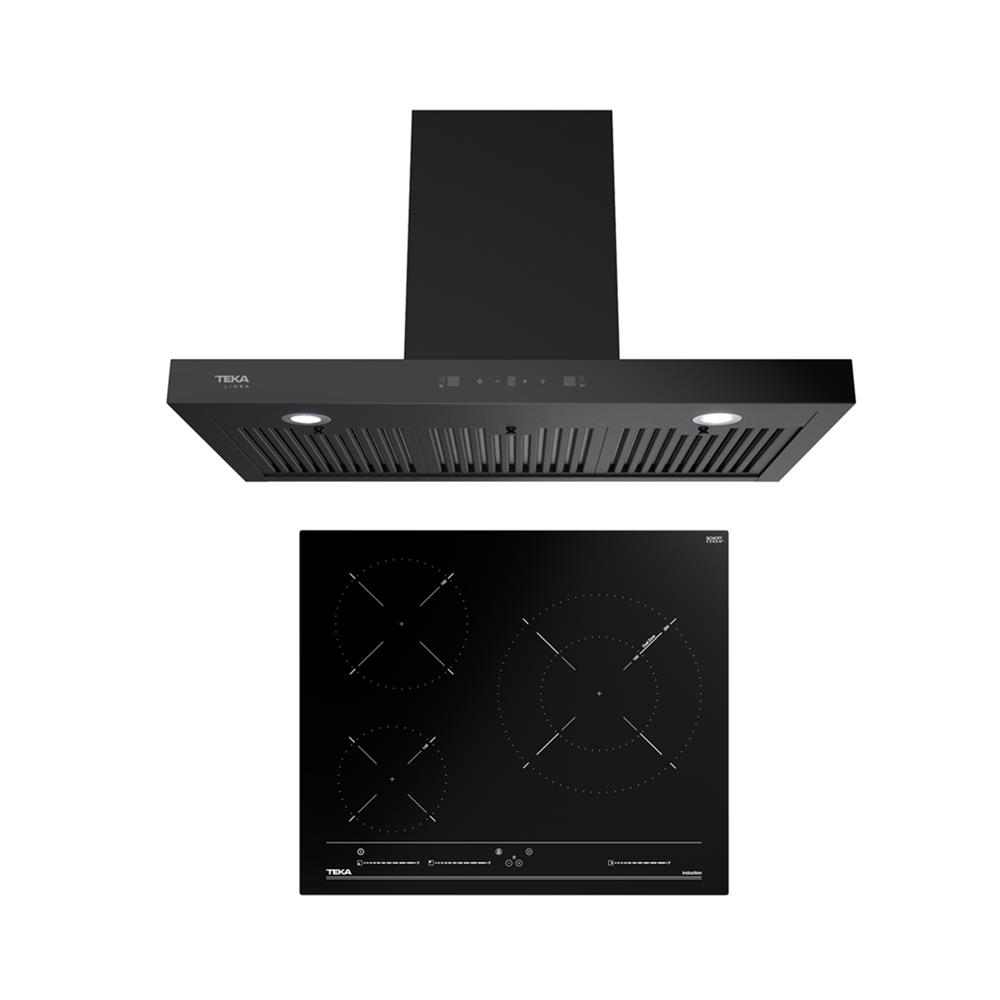 เตาฝัง+เครื่องดูดควัน LINEA IBC 63015+LDH TC 90 BK