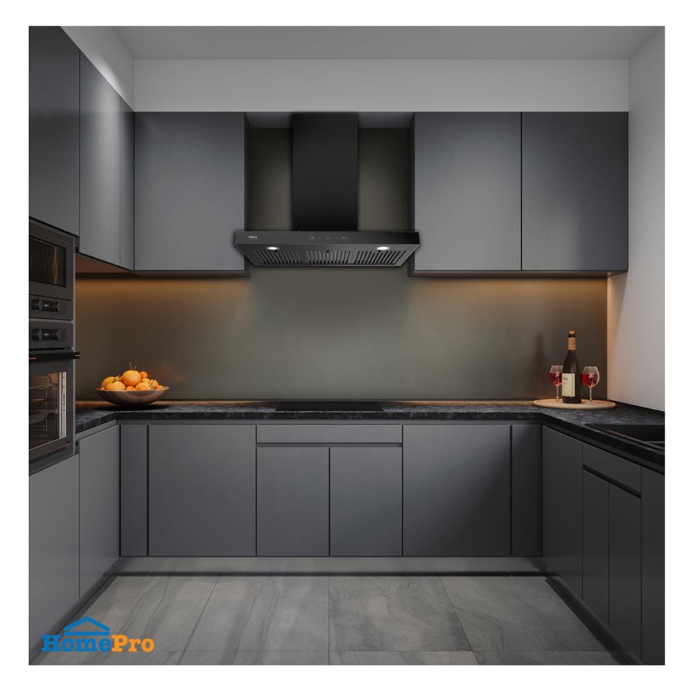 เตาฝัง+เครื่องดูดควัน LINEA IBC 63015+LDH TC 90 BK