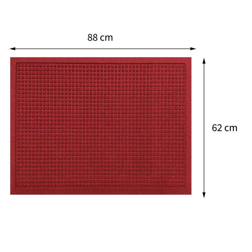 พรมเช็ดเท้าดักฝุ่น KLEEN-TEX WHII 62X88 ซม. สีแดง