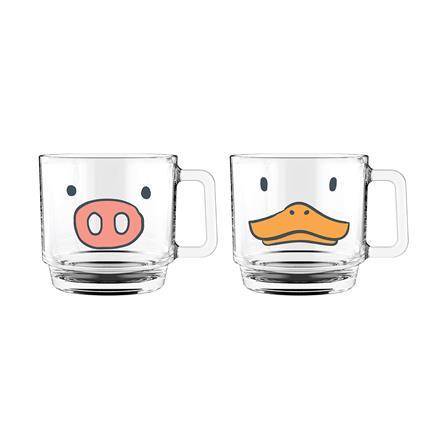 ถ้วยหู 485 มล. OCEAN GLASS HAPPY FARM PIGGY AND DUCKY แพ็ก 2 ใบ_0