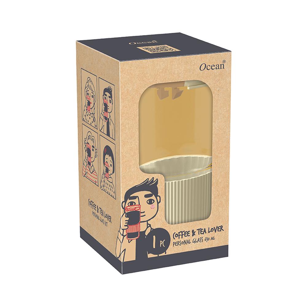 แก้วน้ำ 630 มล. OCEAN GLASS COFFEE LOVER GLASS BROWN