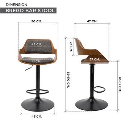 เก้าอี้บาร์ FURINTREND BREGO สีเทาเข้ม_3