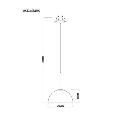ไฟช่อ CARINI S52300 สีขาว/เงิน 1 หัว_5