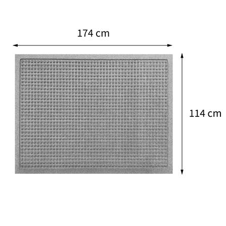 พรมเช็ดเท้าดักฝุ่น KLEEN-TEX WHII 114X174 ซม. สีเทาอ่อน_7