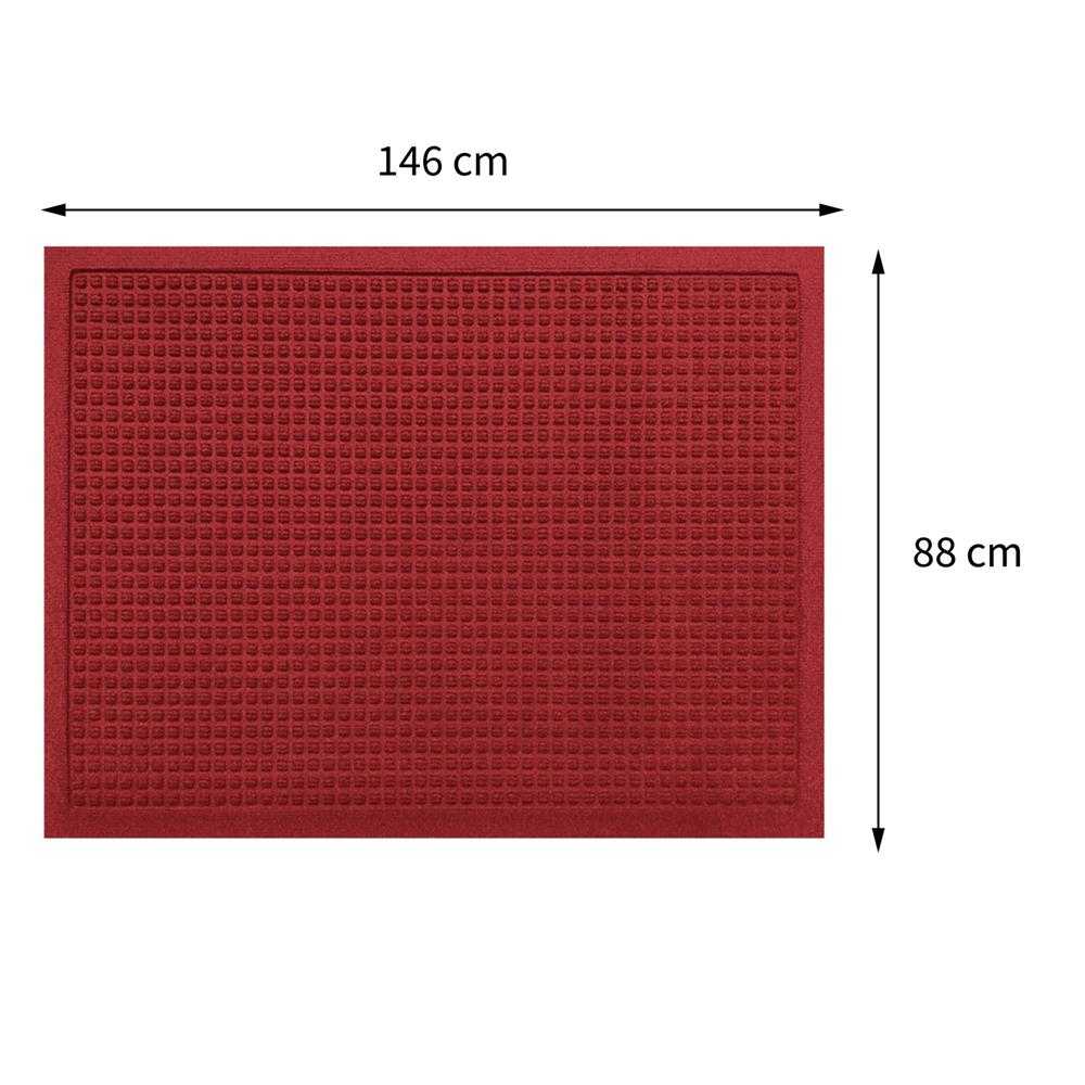 พรมเช็ดเท้าดักฝุ่น KLEEN-TEX WHII 88X146 ซม. สีแดง