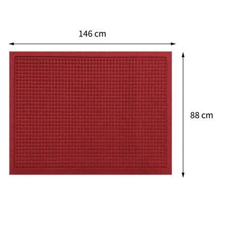 พรมเช็ดเท้าดักฝุ่น KLEEN-TEX WHII 88X146 ซม. สีแดง_8