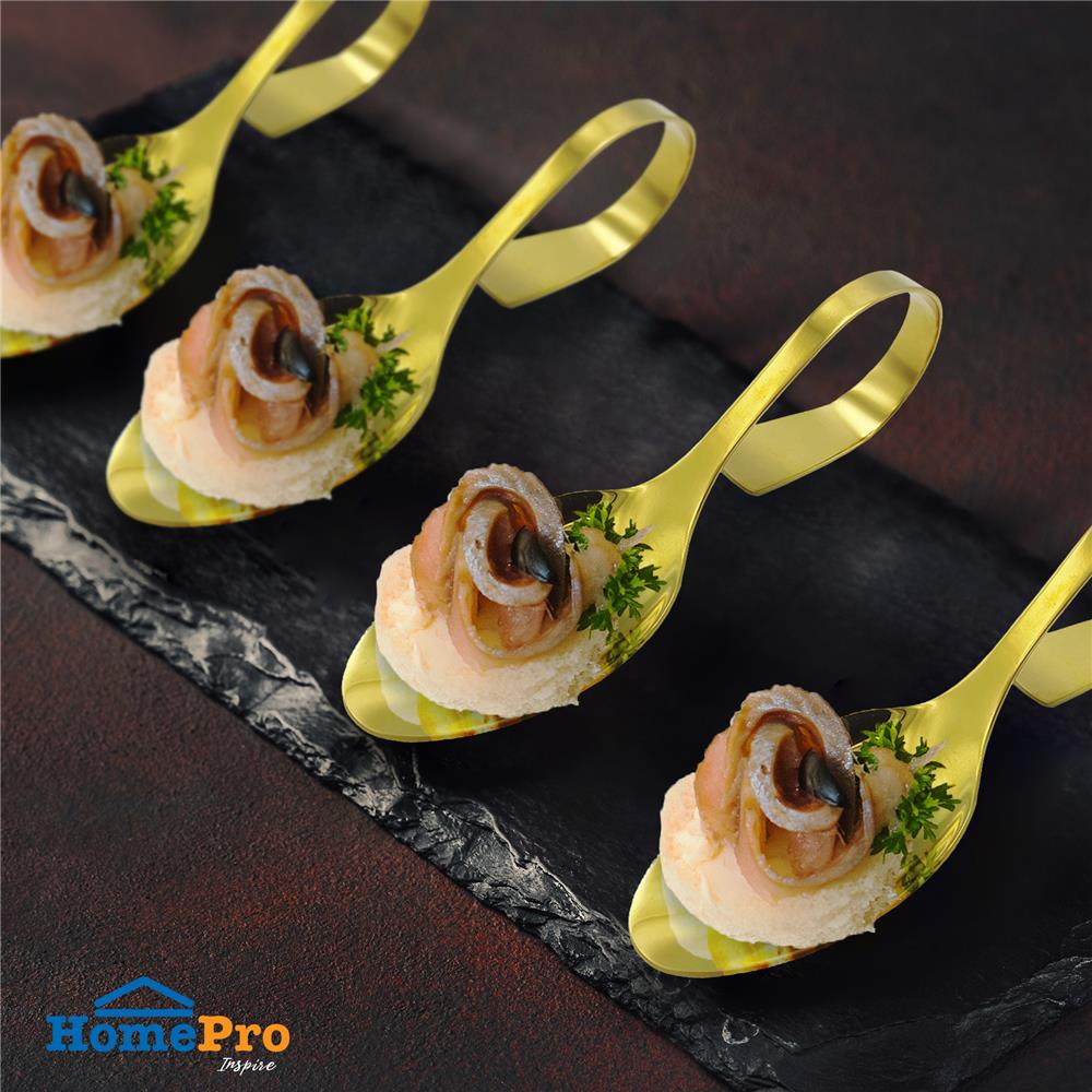 ช้อนสเตนเลส KECH COCKTAIL สีทอง แพ็ก 3 ชิ้น