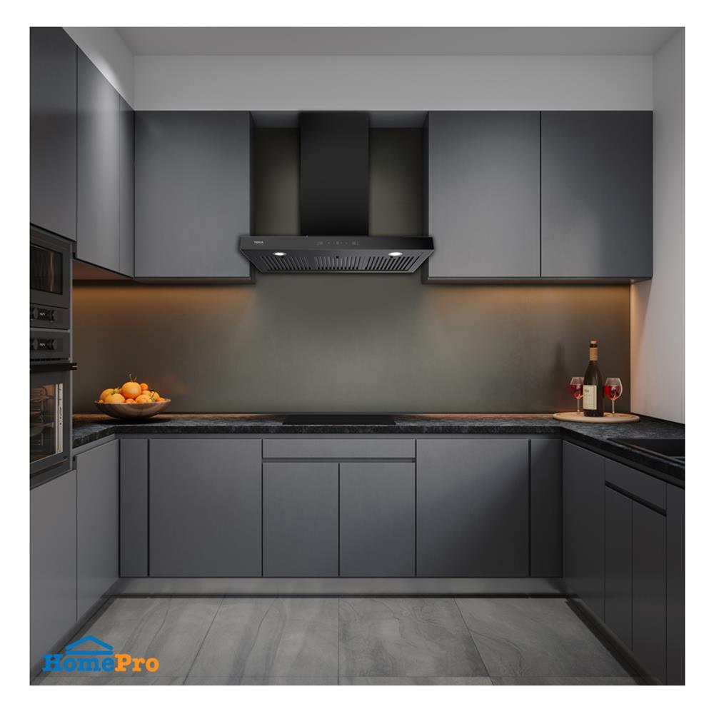 เตาฝัง+เครื่องดูดควัน LINEA GQ73 2G+LDH TC 90 BK