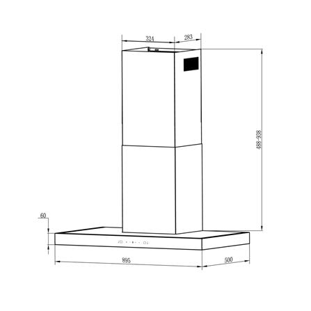 เครื่องดูดควันกระโจม LINEA LDH TC 90 BK 90 ซม._6