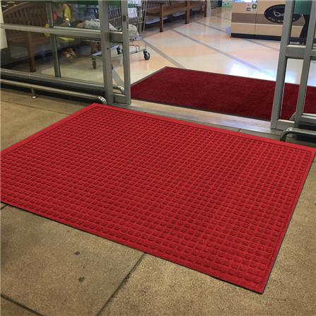 พรมเช็ดเท้าดักฝุ่น KLEEN-TEX WHII 88X116 ซม. สีแดง_7