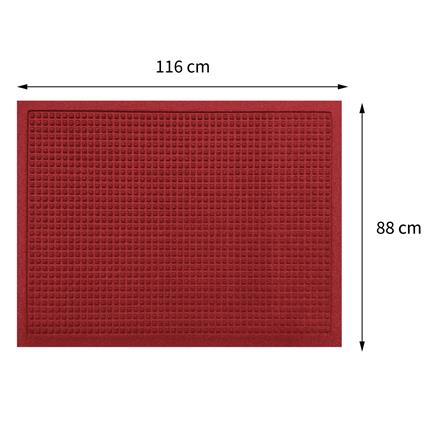 พรมเช็ดเท้าดักฝุ่น KLEEN-TEX WHII 88X116 ซม. สีแดง_8