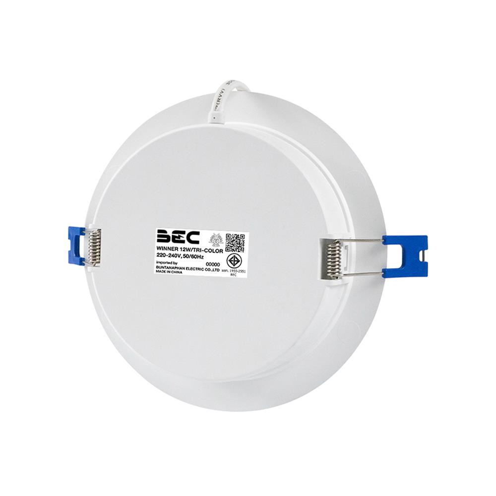ดาวน์ไลท์ LED BEC WINNER 12W TRI-COLOR 5 นิ้ว 12 วัตต์ DAYLIGHT/COOL WHITE/WARM WHITE สีขาว