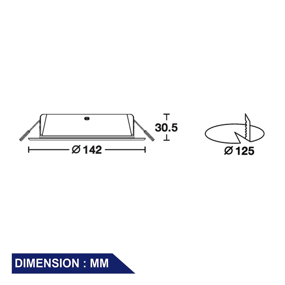 ดาวน์ไลท์ LED BEC WINNER 12W TRI-COLOR 5 นิ้ว 12 วัตต์ DAYLIGHT/COOL WHITE/WARM WHITE สีขาว