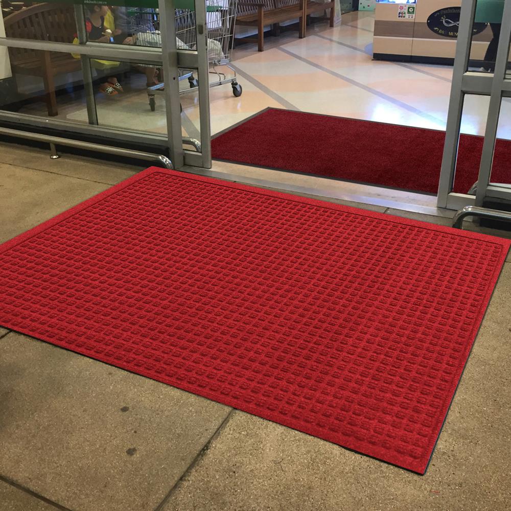 พรมเช็ดเท้าดักฝุ่น KLEEN-TEX WHII 114X174 ซม. สีแดง
