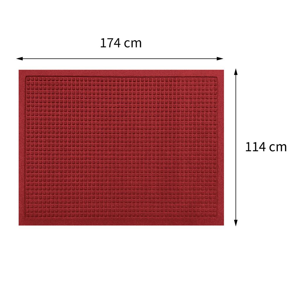 พรมเช็ดเท้าดักฝุ่น KLEEN-TEX WHII 114X174 ซม. สีแดง