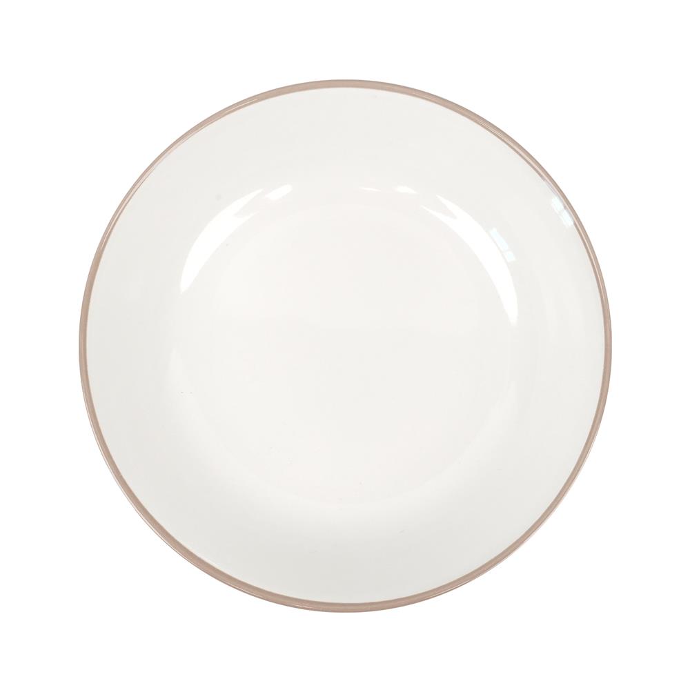 จานบัวลึกเซรามิก 7 นิ้ว KECH CANTAL สีเบจ