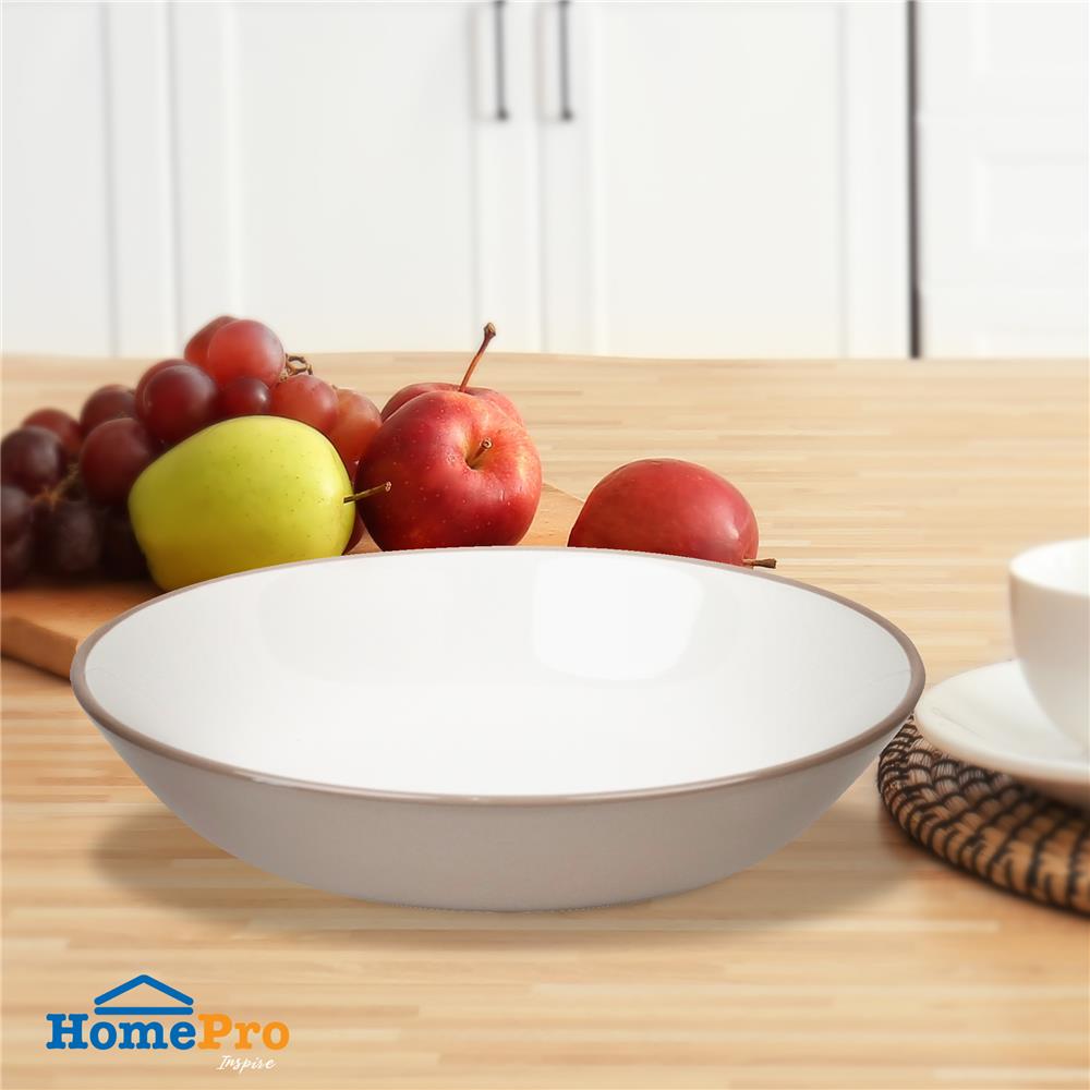 จานบัวลึกเซรามิก 7 นิ้ว KECH CANTAL สีเบจ