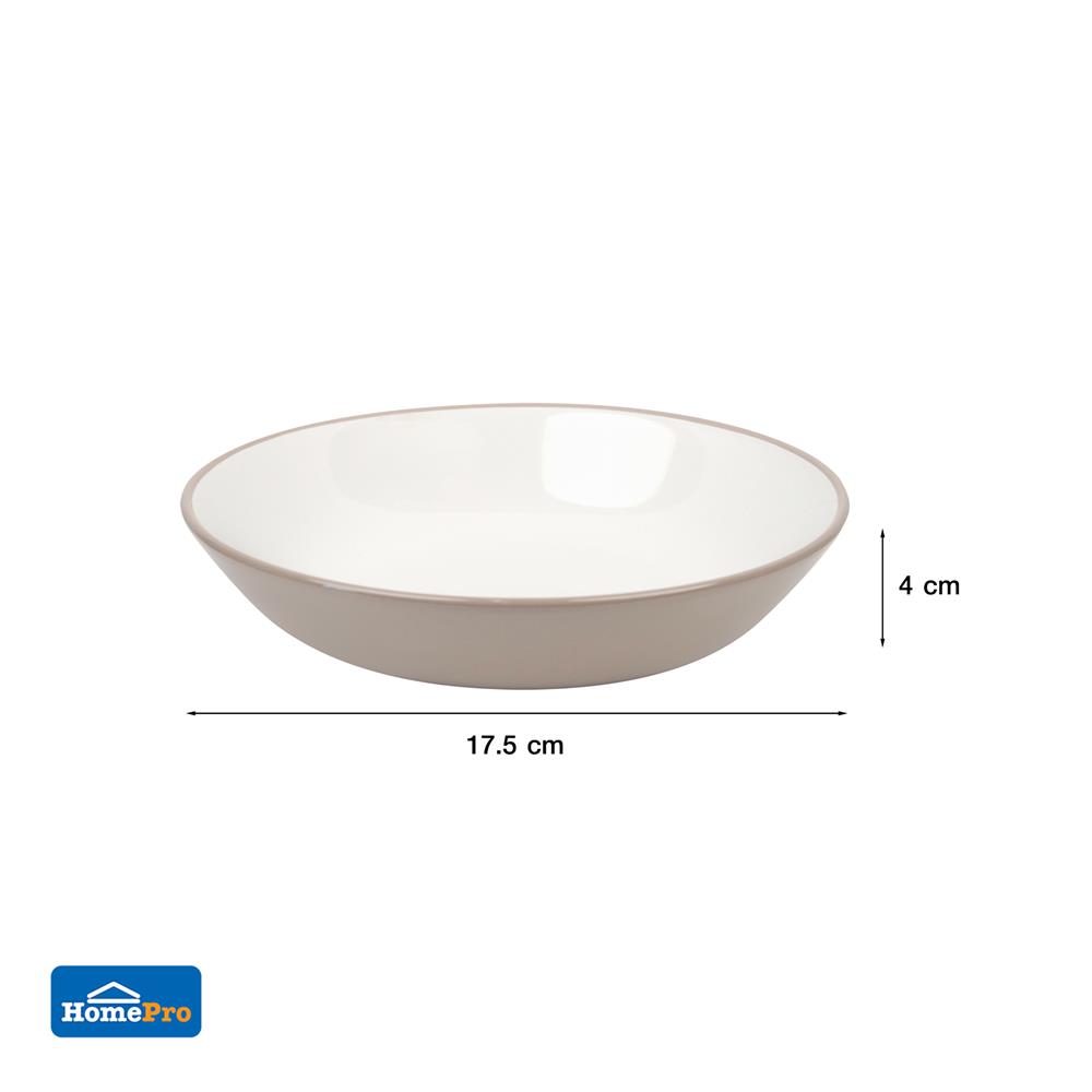 จานบัวลึกเซรามิก 7 นิ้ว KECH CANTAL สีเบจ