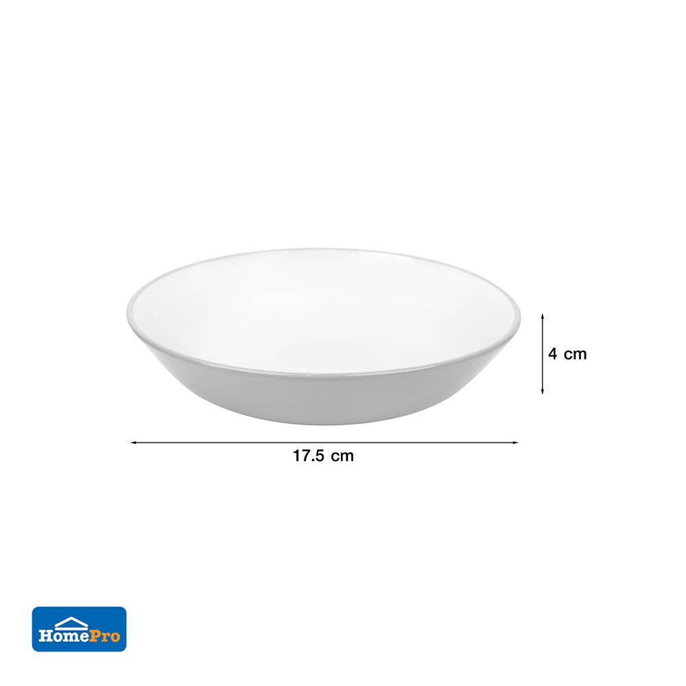 จานบัวลึกเซรามิก 7 นิ้ว KECH CANTAL สีเทา