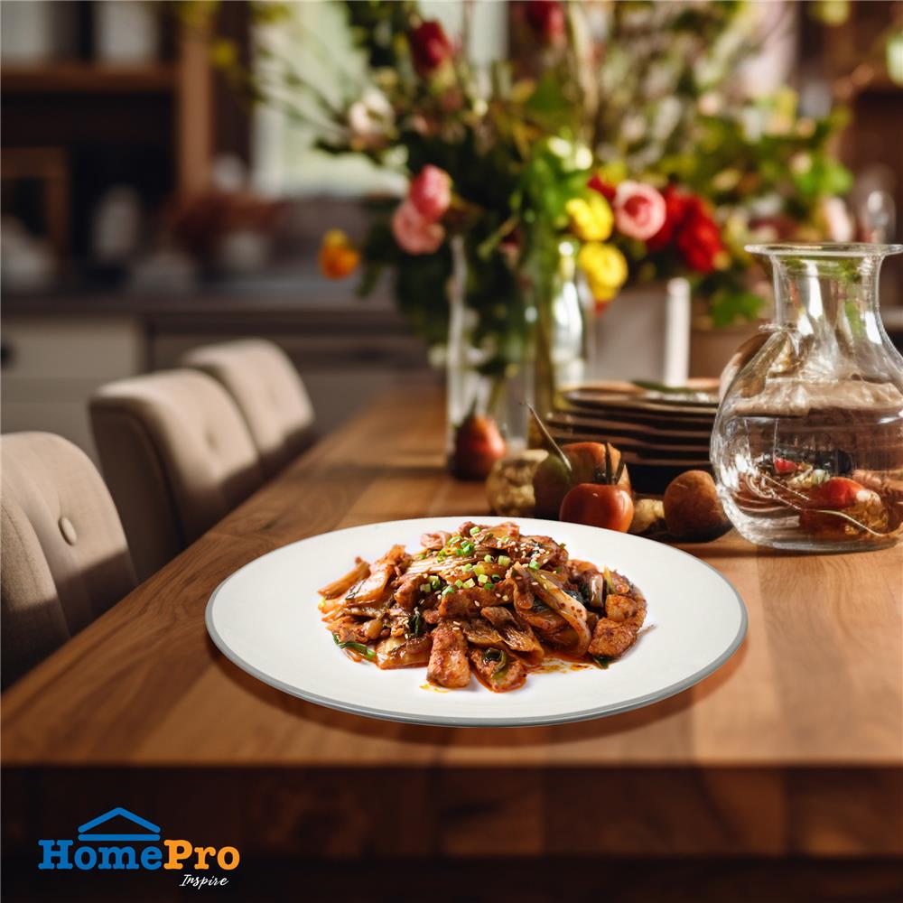 จานบัวเซรามิก 10 นิ้ว KECH CANTAL สีเทา