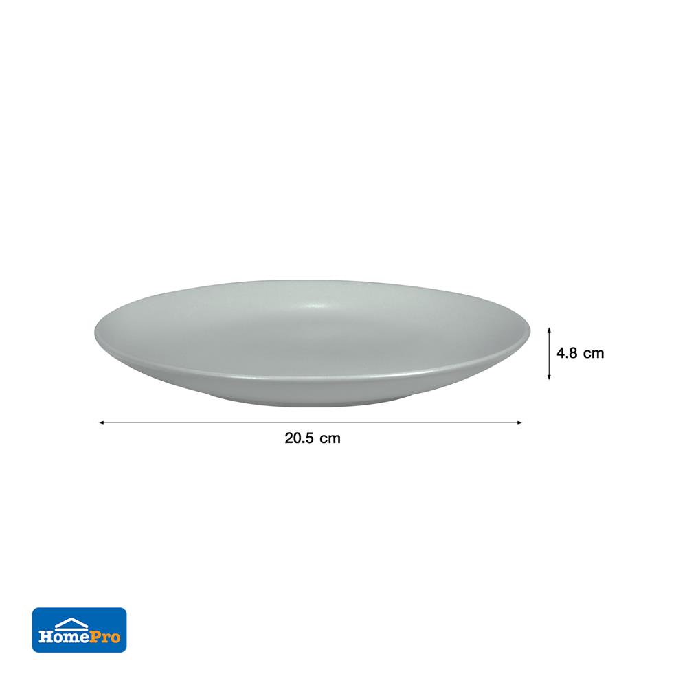 ชุดจานบัวเซรามิก 7.5 นิ้ว KECH LANZO สีเทา 4 ใบ