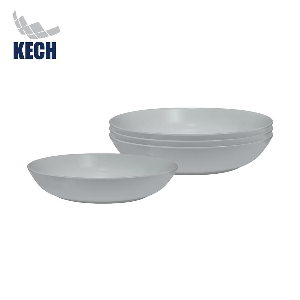 ชุดจานลึกเซรามิก 7 นิ้ว KECH LANZO สีเทา 4 ใบ_0