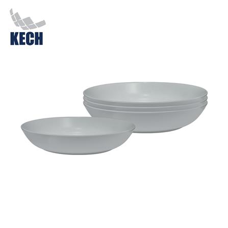 ชุดจานลึกเซรามิก 7 นิ้ว KECH LANZO สีเทา 4 ใบ_1