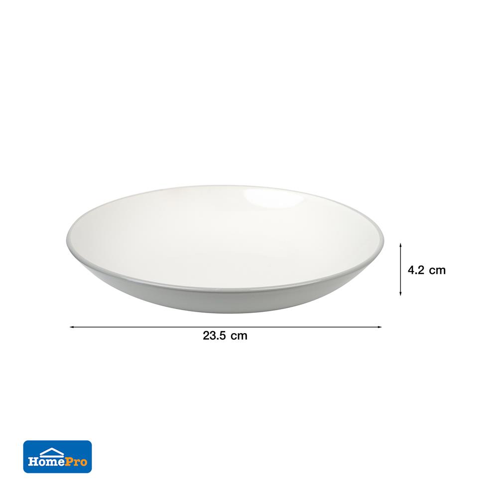 จานบัวลึกเซรามิก 9 นิ้ว KECH CANTAL สีเทา