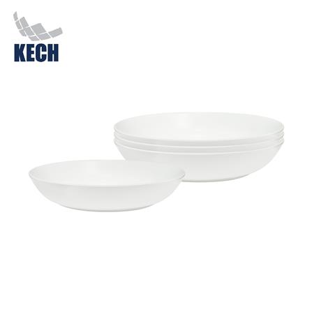 ชุดจานลึกเซรามิก 7 นิ้ว KECH LANZO สีขาว 4 ใบ_1