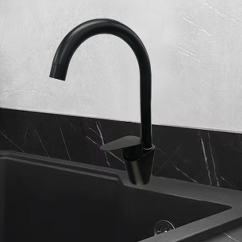 ก๊อกซิงค์ผสมเคาน์เตอร์ TECNOPLUS TNP COMO BLACK สีดำ