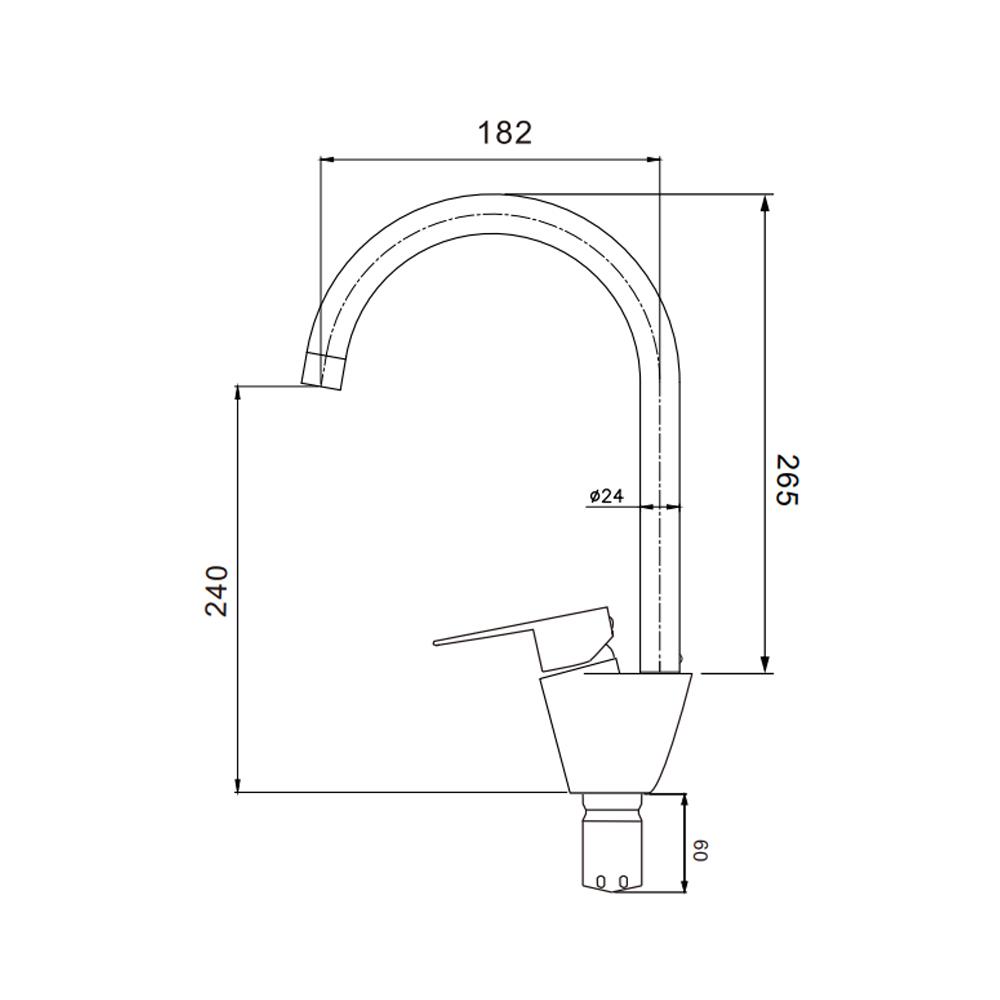 ก๊อกซิงค์ผสมเคาน์เตอร์ TECNOPLUS TNP COMO BLACK สีดำ