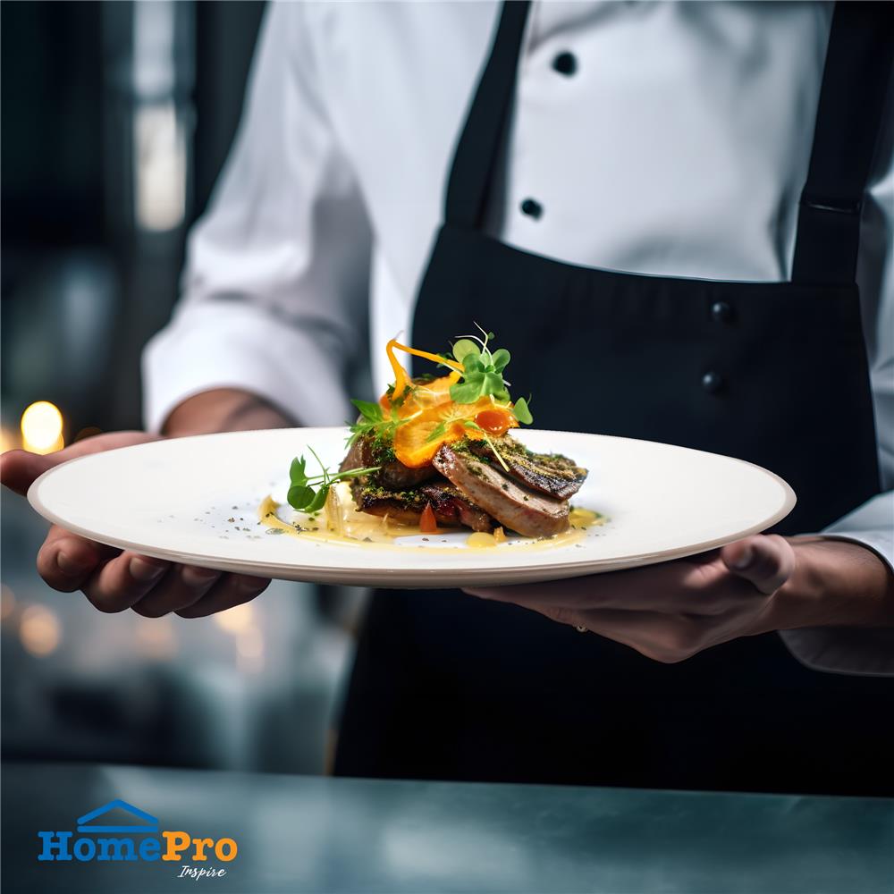 จานบัวเซรามิก 8 นิ้ว KECH CANTAL สีเบจ