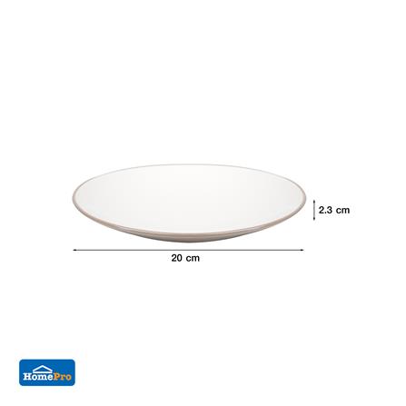 จานบัวเซรามิก 8 นิ้ว KECH CANTAL สีเบจ_4