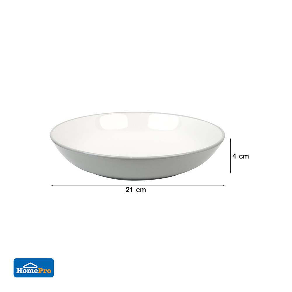 จานบัวลึกเซรามิก 8 นิ้ว KECH CANTAL สีเทา