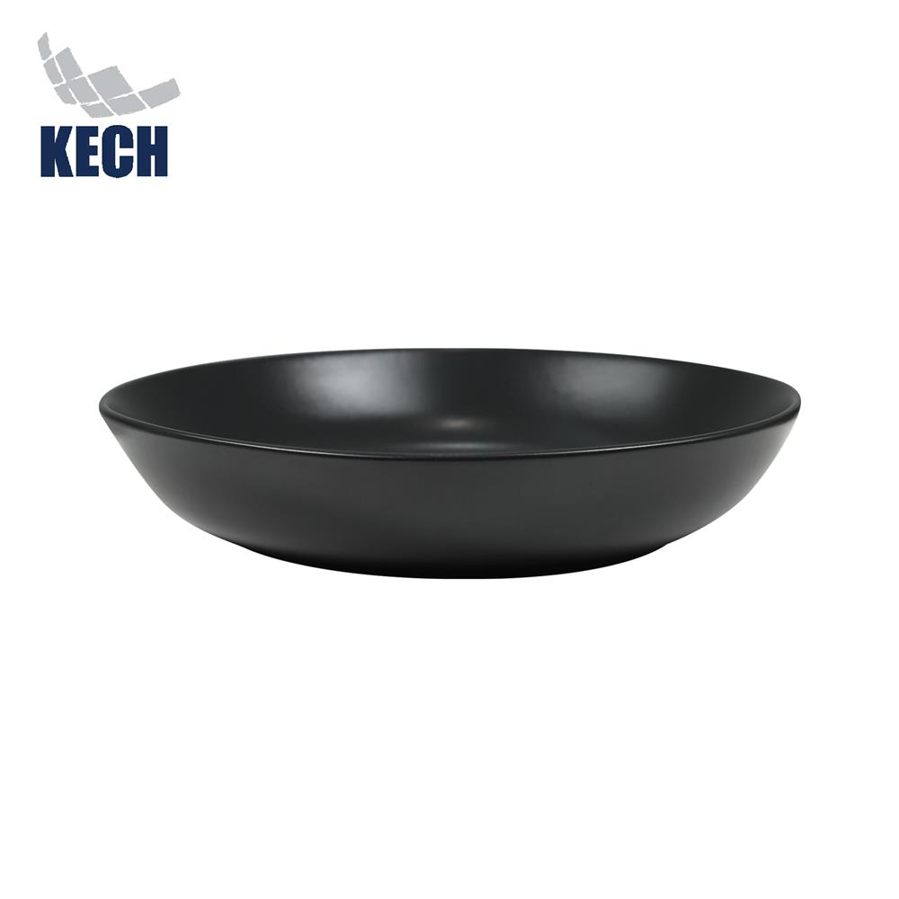 จานลึกเซรามิก 7 นิ้ว KECH LANZO สีดำ