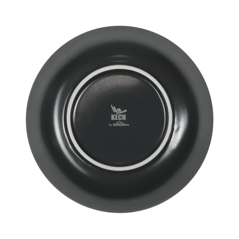 จานลึกเซรามิก 7 นิ้ว KECH LANZO สีดำ