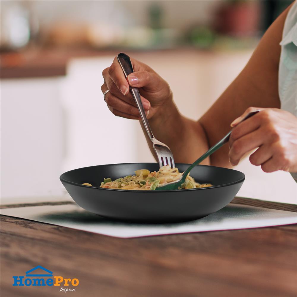 จานลึกเซรามิก 7 นิ้ว KECH LANZO สีดำ