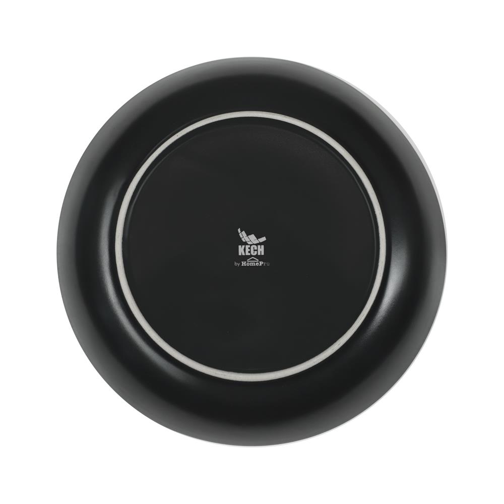 จานลึกเซรามิก 8 นิ้ว KECH LANZO สีดำ